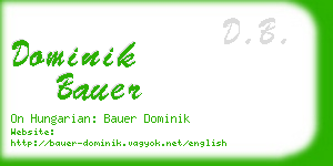 dominik bauer business card